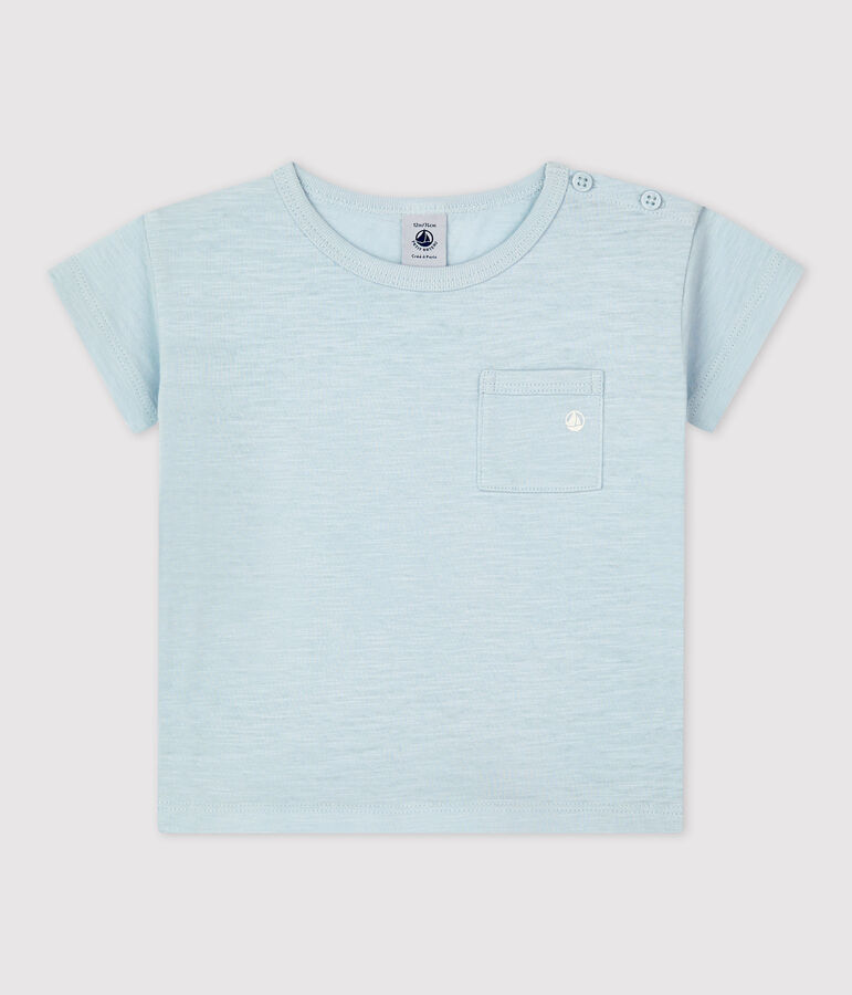 Babies' Plain Short-Sleeved Jersey T-Shirt blue