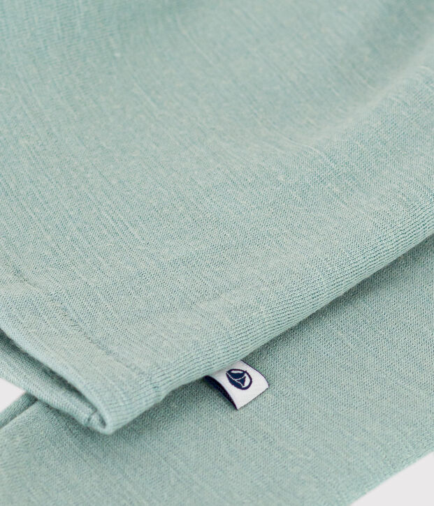 Children's Unisex Long-Sleeved Wool and Cotton T-Shirt green