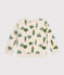 Boys' fleece sweatshirt MONTELIMAR beige/MULTICO white