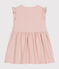 Babies' Sleeveless Textured Cotton Dress SALINE pink