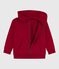 Children's zip-fastened plain cotton sweatshirt AMARANTE