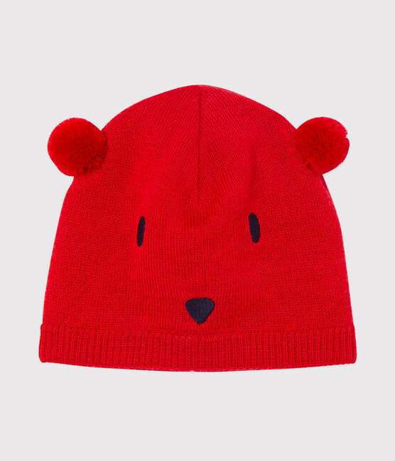 Mixed baby's hat FROUFROU red