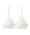 Girl's padded polka dot bra LAIT white/CUIVRE brown
