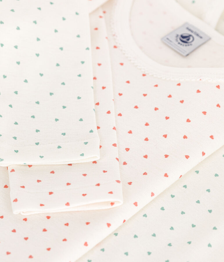 Girls' Heart Long-Sleeved Cotton T-Shirts - 2-Pack multicolor