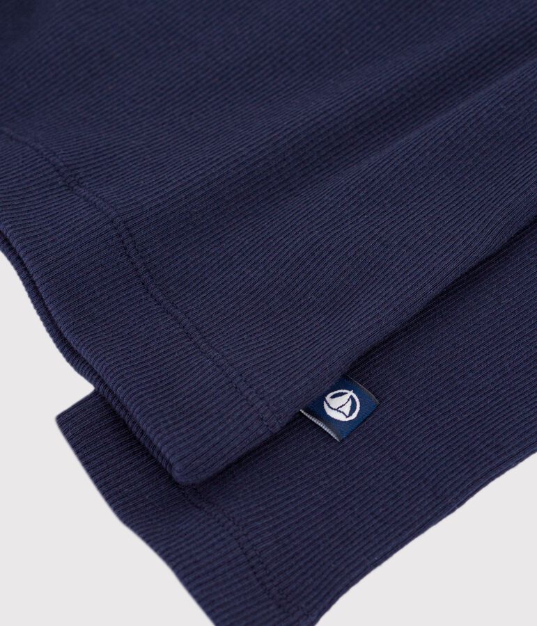 Women's plain cotton cardigan blue