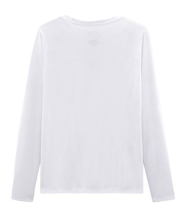 Women's Long-Sleeved Sea Island Cotton T-Shirt white