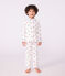 Children's buttoned printed cotton pyjamas MARSHMALLOW /OLYMPIC /MULTICO