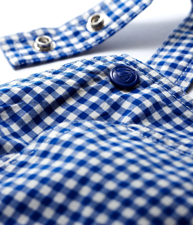 Baby Boys' Woven Dungaree Shorts blue/white