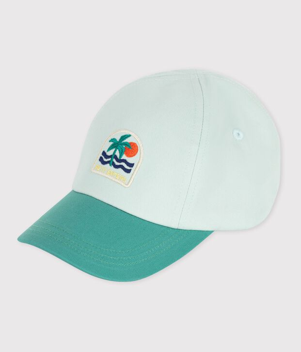 Babies' cotton cap blue/multicolor