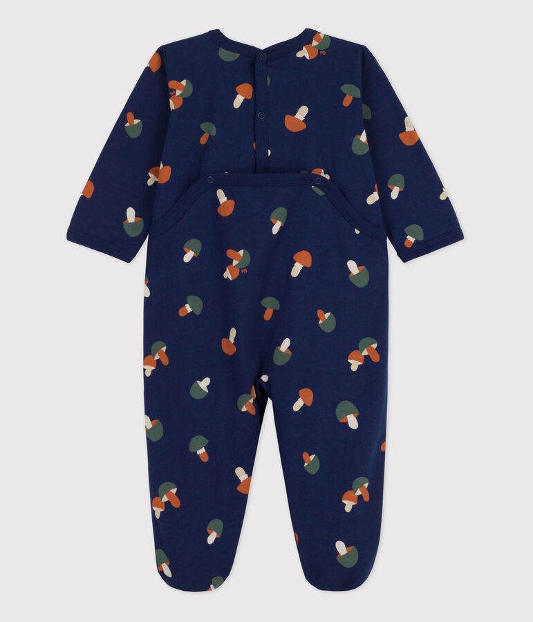 Babie's Mushroom Patterned Double-Sided Jersey Sleepsuit MEDIEVAL blue/MULTICO white
