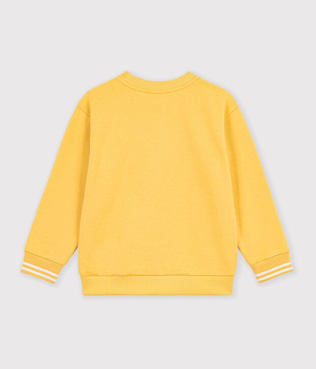 Children's plain cotton sweatshirt yellow