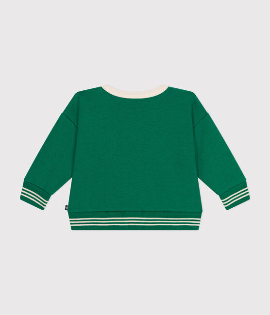 Babies' fleece sweatshirt JARDIN green