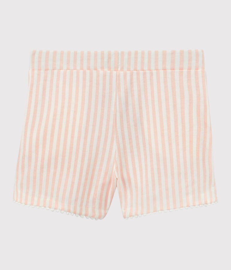 Girls' Jersey Shorts pink/white