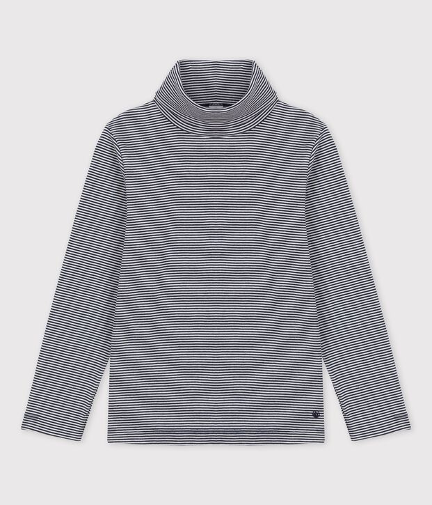 Children's Unisex Cotton Polo Neck blue/white