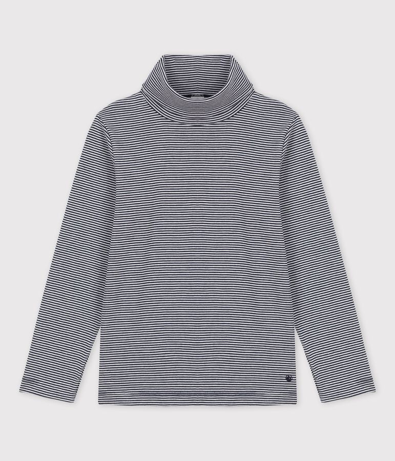 Children's Unisex Cotton Polo Neck blue/white