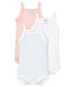 Baby girls' bodysuit with straps - Set of 3