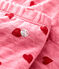 Baby girl's trousers with motif CHEEK pink/TERKUIT red