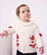 Babies' jaquard-patterned cardigan knitted in wool and cotton
