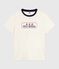 The Straight short-sleeved cotton T-shirt for women MILK blue/SOIR