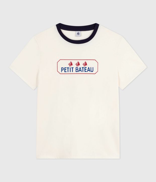 The Straight short-sleeved cotton T-shirt for women blue/blue