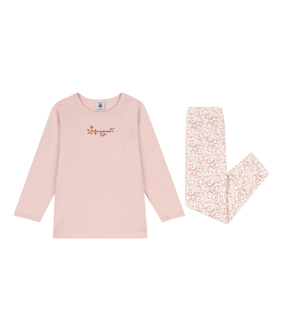 Children's cotton pyjamas. SALINE pink/MULTICO white