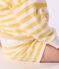 Babies' stripy terry shorts yellow/white