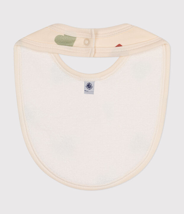 Cotton baby bib Ecru/multicolor