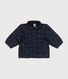 Babies' printed puffer jacket with a retractable hood