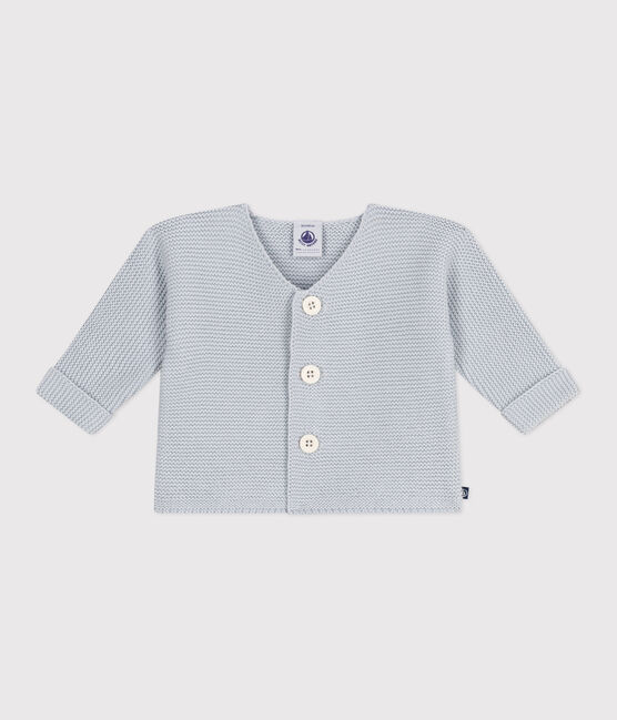 Babies' moss stitch cotton cardigan CO2