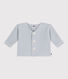 Babies' moss stitch cotton cardigan
