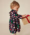 Babies' long-sleeved flannel dress SMOKING blue/MULTICO white