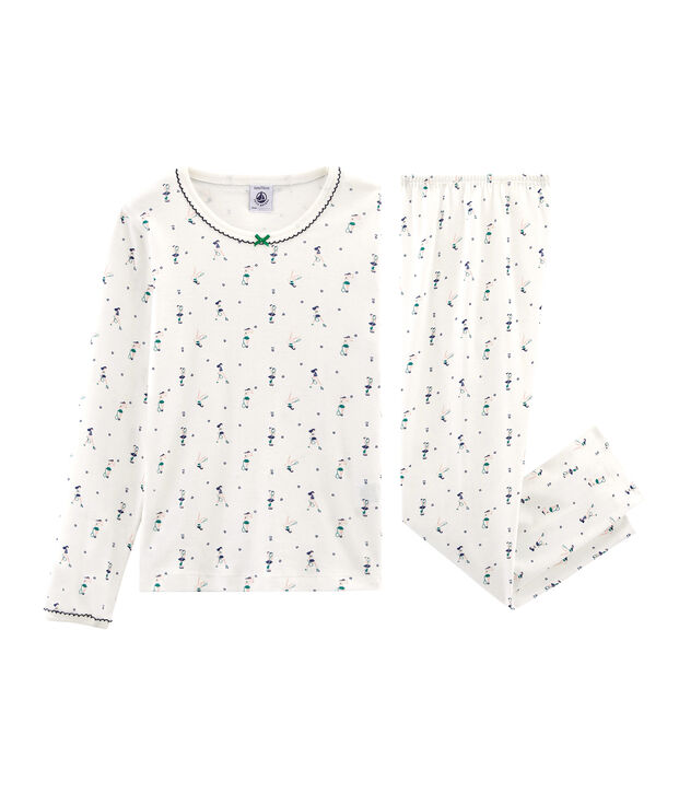Girls' Pyjamas white/multicolor