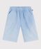 Children's Bermuda shorts in plain cotton blue