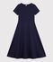 Women's long cotton dress blue