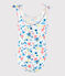 Girls' One-Piece Recycled Swimsuit MARSHMALLOW white/MULTICO white