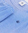 Children's short stripy cotton pyjamas blue/white