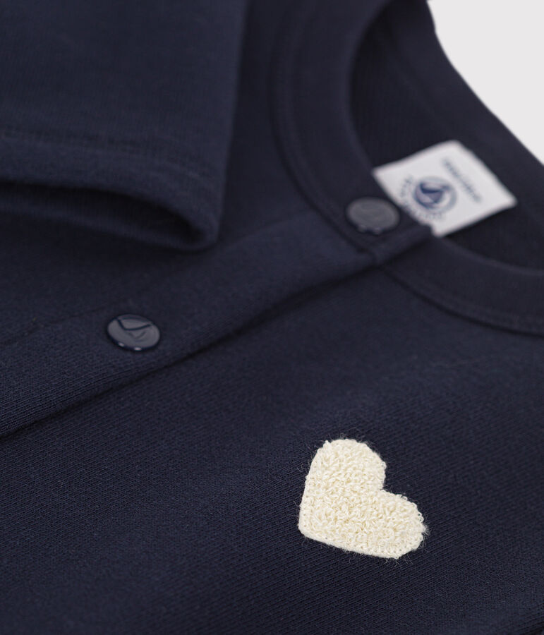 Girls' fleece cardigan blue