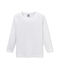 Boy's long sleeve plain T-shirt Lait white