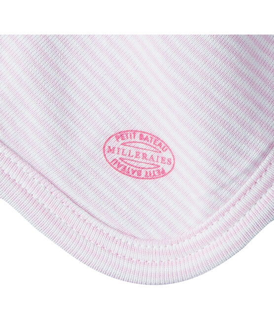 Babies' Ribbed Bunny Comforter LAIT white/PIVOINE pink