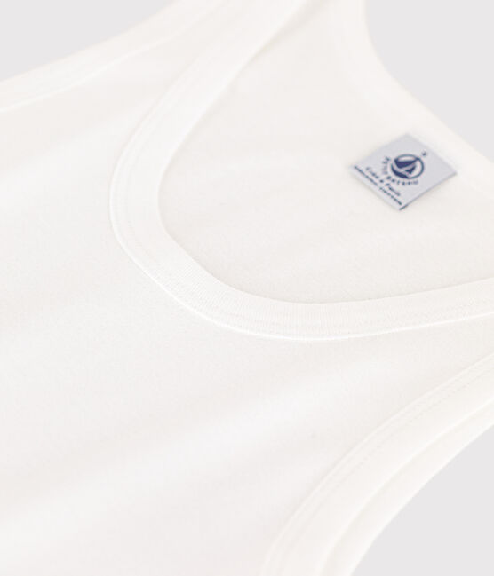 Women's Iconic Organic Cotton Vest ECUME white