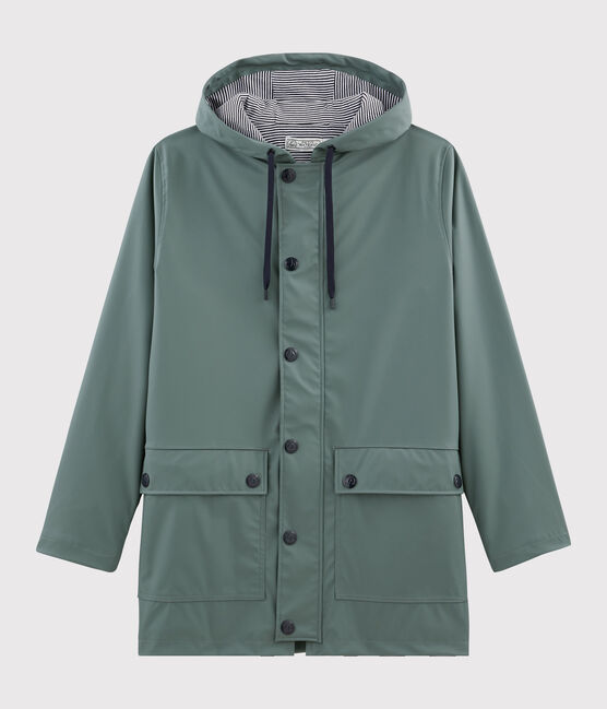 Iconic Recycled Fabric and Organic Cotton Raincoat THUYA green
