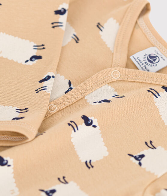 Babies' Sheep Themed Footless Cotton Sleepsuit TRENCH /MULTICO