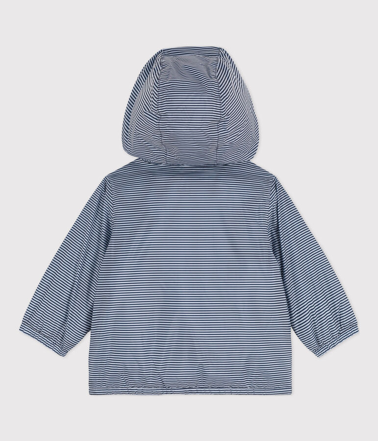 Babies' Warm Windbreaker SMOKING blue/MARSHMALLOW white