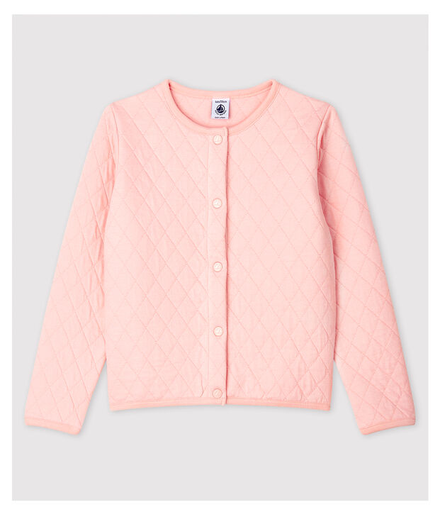 Girls' Tube Knit Cardigan pink