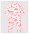 Babies' Pink Toile de Jouy Footless Cotton Sleepsuit FLEUR pink/GROSEILLER pink