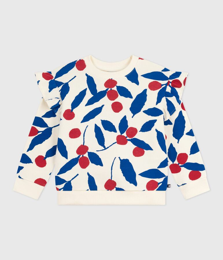 Children's printed cotton sweatshirt Ecru/multicolor