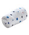 Baby boy's fitted crib sheet with stars ECUME white/MULTICO white