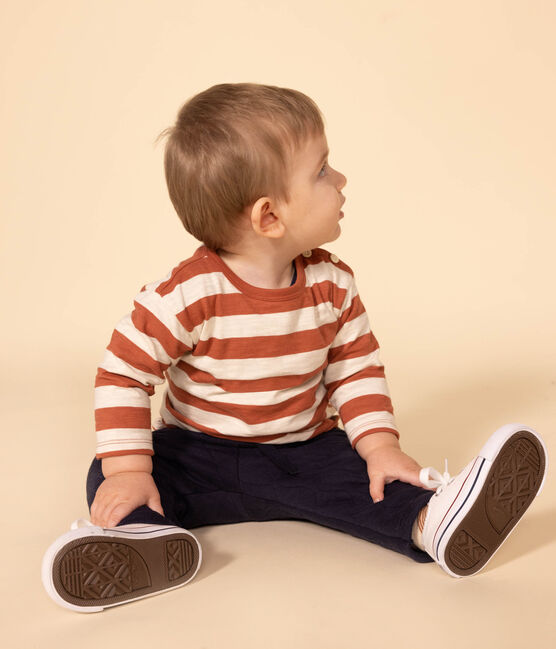 Babies' Quilted Tube Knit Trousers SMOKING blue