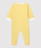 Baby Girls' Yellow Pinstriped Organic Cotton Sleepsuit yellow/white