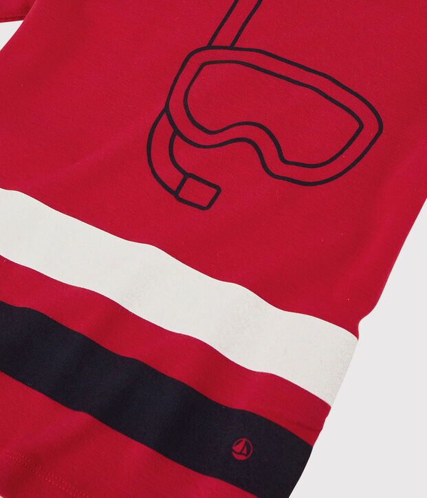 Boys' Short-Sleeved Cotton T-Shirt red